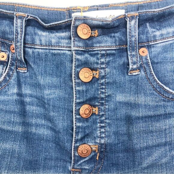 MADEWELL | Cali Demi Boot Jeans Distressed Raw Hem Button Fly Women’s Size 27 - Picture 6 of 13